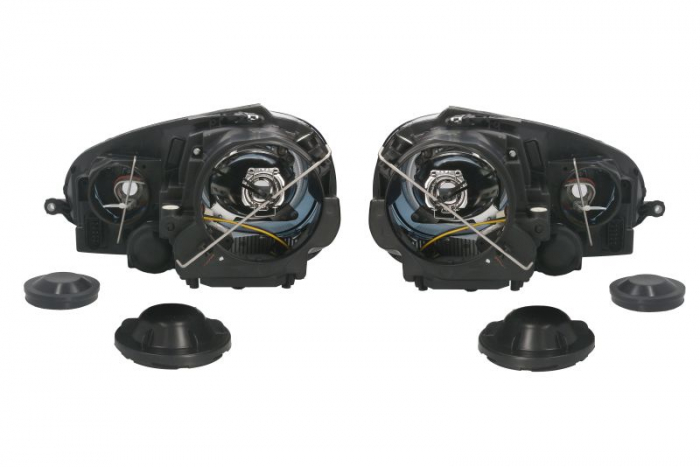Set faruri stanga/dreapta potrivit VW GOLF V, JETTA III 2003-2010 (H7/H7, electric, cu motoras, set, culoare interior: crom) [2]