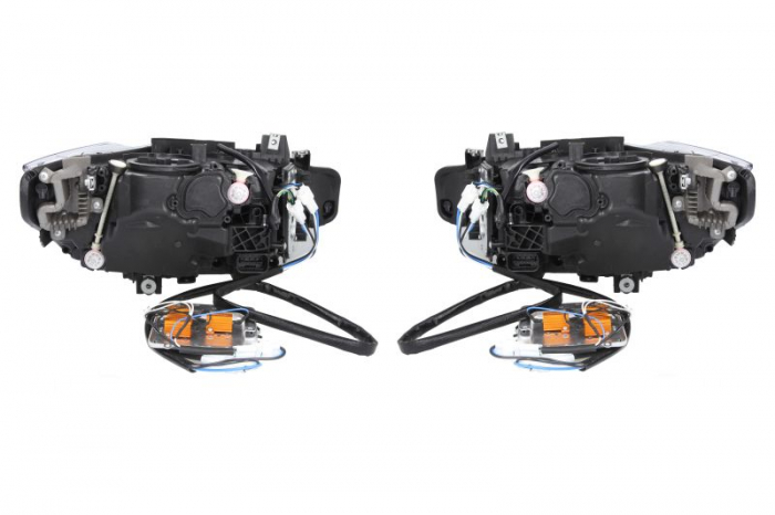 Set faruri stanga/dreapta potrivit BMW 3 F30, F31, F80 2011-2019 (H7/PY21W, electric, cu motoras, tuning, culoare interior: negru) [2]