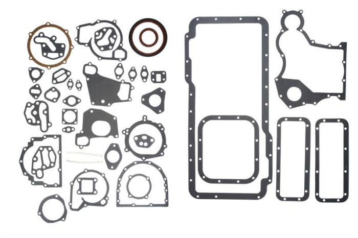 Set garnituri motor potrivit URSUS 3110; AVELING-BARFORD AM100A; BROYT X20, X20T, X21; CLAAS 66, 68, 86, GIGANT, 85; CLARK 45C, 55AWS, 65R; COMPAIR WR210, WR250; HANOMAG 33C