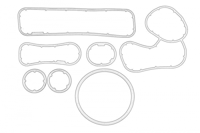 Set garnituri radiator ulei potrivit NISSAN NV400, PRIMASTAR, X-TRAIL III; OPEL MOVANO B; RENAULT MASTER III 2.0D 2.3D 09.06-