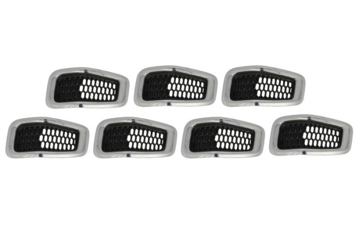 Set grile radiator crom negru potrivit jeep cherokee 2.0d-3.2 11.13- 2013-2018