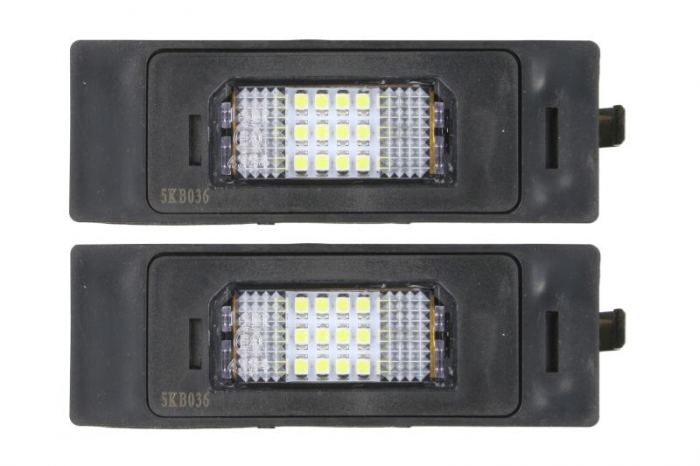 Set lampa numar inmatriculare LED 12V, BMW Seria 1 (E81),Seria 1 (E87), 1 (F20), Seria 1 (F21), 6 (F12), 6 (F13), 6 GRAN COUPE (F06), I3 (I01), Z4 (E89) dupa 2004