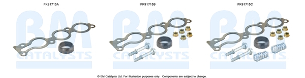 Set montaj esapament potrivit NISSAN PIXO; OPEL AGILA; SUZUKI ALTO VII, CELERIO, SPLASH 1.0 dupa 2008 [2]