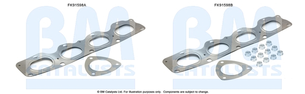 Set montare sistem easpament potrivit ALFA ROMEO 159; FIAT CROMA; OPEL ASTRA H, ASTRA H GTC, SIGNUM, VECTRA C, VECTRA C GTS, ZAFIRA B 1.6/1.8 06.05- [3]