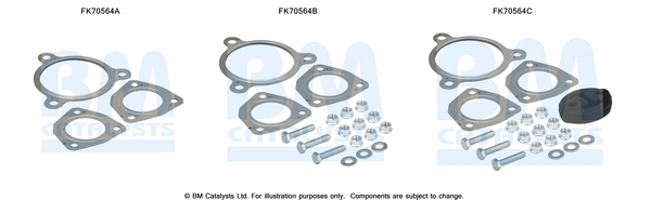 Set montare sistem easpament potrivit AUDI A3, TT; SEAT LEON 1.8 10.98-06.06