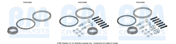 Set montare sistem easpament potrivit NISSAN ALMERA II, ALMERA TINO, PRIMERA 1.5/1.6/1.8 2000-2008 [3]