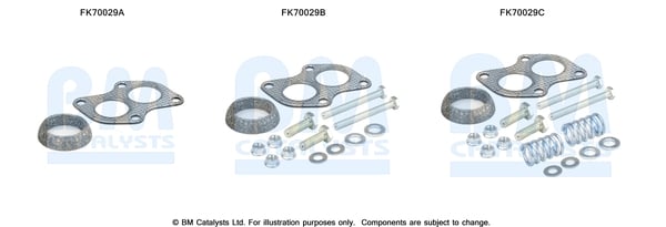 Set montare sistem easpament potrivit SKODA FAVORIT, FAVORIT FORMAN, FELICIA I, FELICIA II 1.3 05.89-04.02