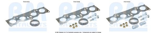 Set montare sistem easpament potrivit TOYOTA AVENSIS, AVENSIS VERSO, RAV 4 II 2.0/2.4 2000-2009 [3]