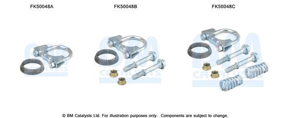 Set montare sistem easpament potrivit TOYOTA YARIS 1.0 1999-2005