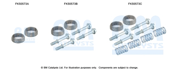 Set montare sistem easpament potrivit TOYOTA YARIS 1.0 2005-2011