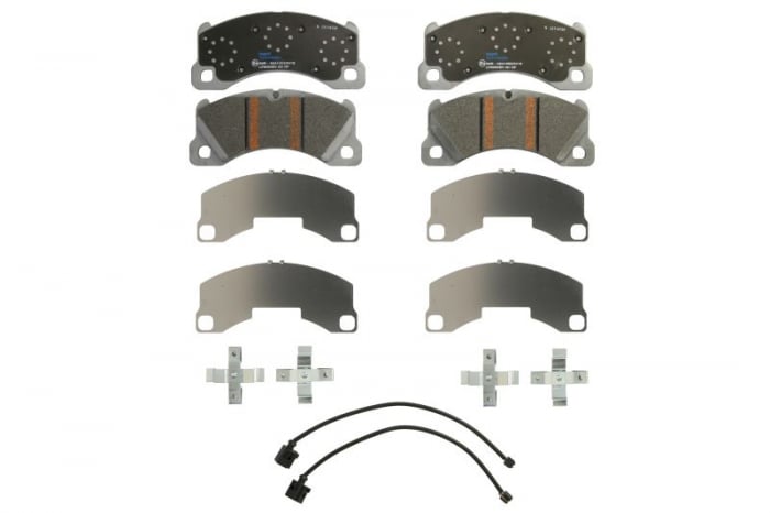 Set placute frana Fata (cu suplimente; cu un tampon de amortizare; pentru vehicule electrice), potrivit AUDI E-TRON GT; PORSCHE TAYCAN, TAYCAN CROSS TURISMO Electric 05.19-