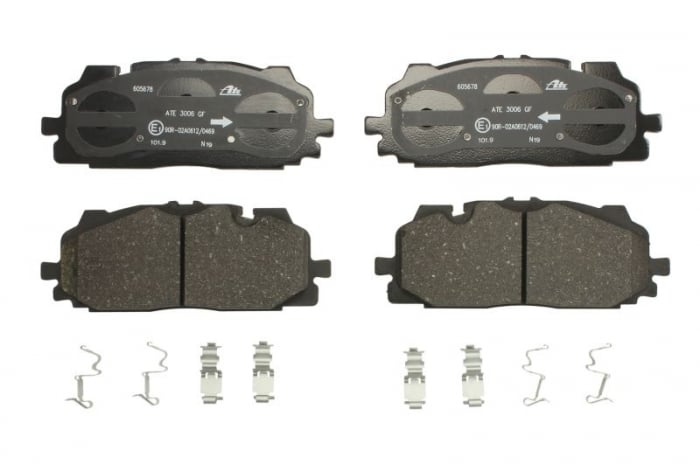 Set placute frana Fata (cu suplimente), potrivit AUDI A4 ALLROAD B9, A4 B9, A5, A6 ALLROAD C8, A6 C8, A7, A8 D5, E-TRON, E-TRON GT, Q3, Q5, Q7, Q8; BENTLEY BENTAYGA 1.4-Electric 01.15-