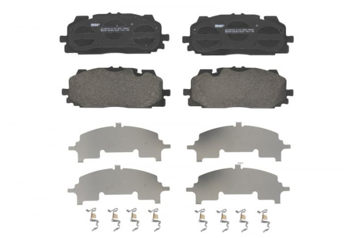 Set placute frana Fata potrivit AUDI A3, A4 ALLROAD B9, A4 B9, A5, A6 ALLROAD C8, A6 C8, A7, A8 D5, E-TRON, Q3, Q5, Q7, Q8, Q8 E-TRON; BENTLEY BENTAYGA; VW TOUAREG 1.4-Electric 01.15-