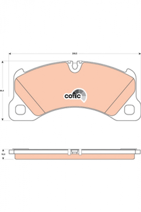 Set placute frana Fata potrivit AUDI E-TRON GT; PORSCHE CAYENNE, MACAN, PANAMERA, PANAMERA SPORT TURISMO, TAYCAN, TAYCAN CROSS TURISMO, TAYCAN SPORT TURISMO; VW TOUAREG 2.0-Electric 08.04- [2]