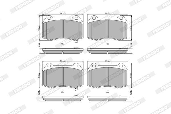 Set placute frana Fata potrivit NISSAN 350Z; TESLA MODEL X 3.5/Electric 09.02- [3]