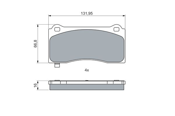Set placute frana fata potrivit TESLA MODEL 3, MODEL Y Electric 01.17- [2]