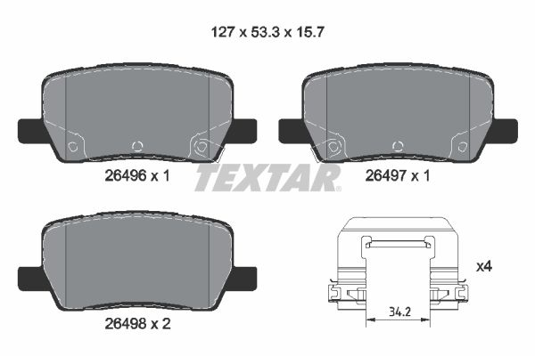 Set placute frana, potrivit TESLA MODEL S, MODEL X Electric 09.12-