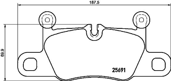 Set placute frana Spate (cu greutati de echilibrare; fara optionale), potrivit AUDI E-TRON GT; PORSCHE 911, 911 TARGA, CAYENNE, TAYCAN, TAYCAN CROSS TURISMO 2.9-Electric 05.11- [2]