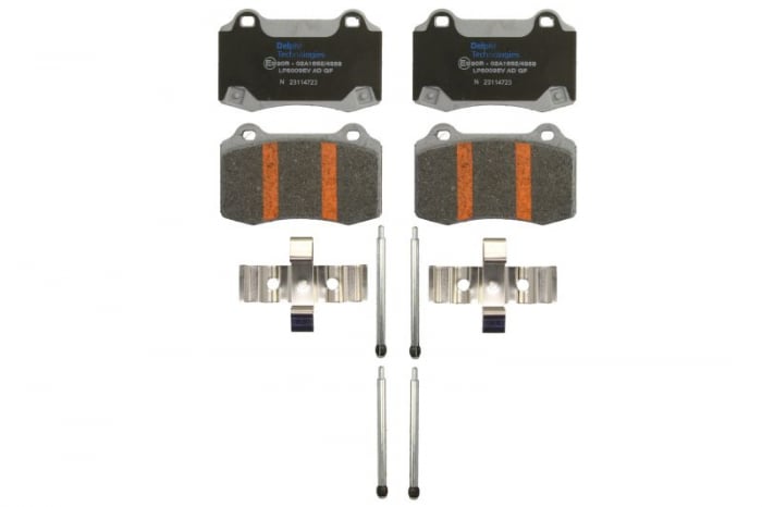 Set placute frana Spate (cu suplimente; cu un tampon de amortizare pentru vehicule electrice), potrivit JEEP GRAND CHEROKEE III; TESLA MODEL S, MODEL X 4.7 Electric 06.05-