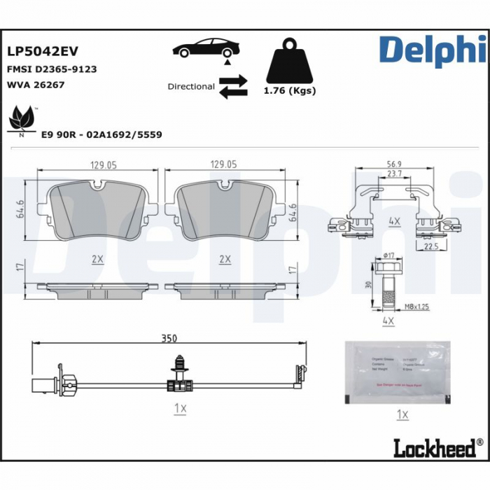 Set placute frana Spate (pentru vehicule electrice), potrivit AUDI E-TRON, Q8 E-TRON Electric 09.18- [2]