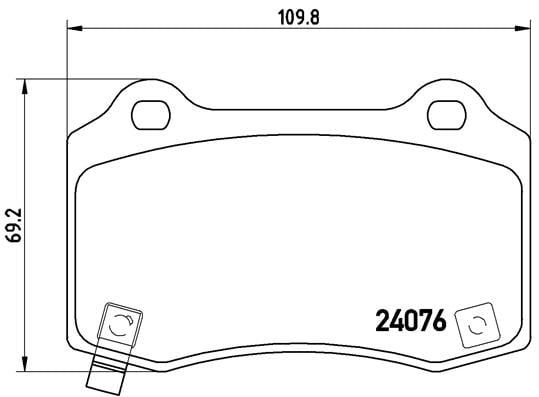 Set placute frana Spate potrivit CADILLAC CTS; CHEVROLET CAMARO; CHRYSLER 300C; DODGE CHALLENGER, CHARGER, MAGNUM; JEEP GRAND CHEROKEE III, GRAND CHEROKEE IV 2.0-Electric 09.04-