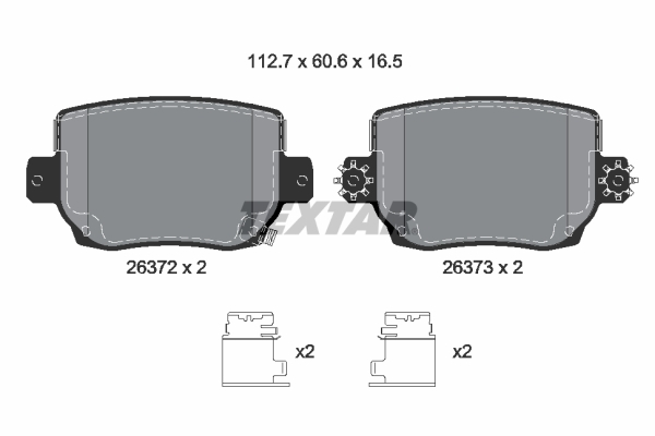 Set placute frana Spate potrivit TESLA MODEL 3, MODEL Y Electric 01.17- [2]