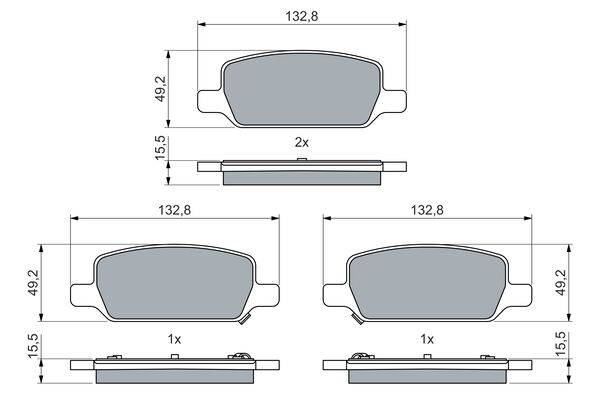 Set placute frana spate potrivit TESLA MODEL 3, MODEL Y Electric 01.17-