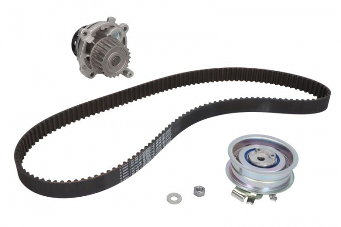 Set pompa apa + curea dintata potrivit AUDI A3, A4 B5, A4 B6, A4 B7; SEAT ALTEA, ALTEA XL, CORDOBA, CORDOBA VARIO, EXEO, EXEO ST, IBIZA II, LEON, TOLEDO II, TOLEDO III 1.6-2.0 11.94-05.15
