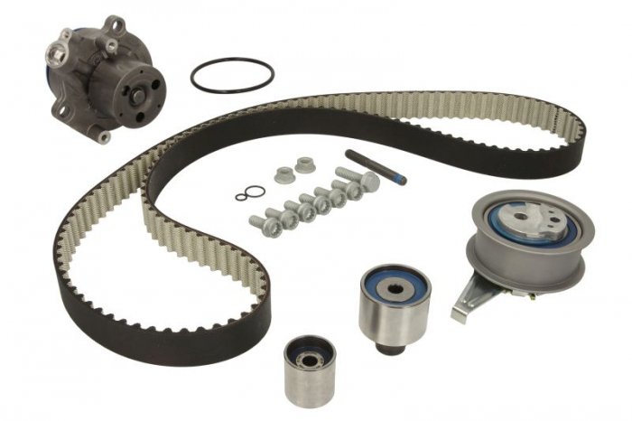 Set pompa apa + curea dintata potrivit AUDI A3, A4 B9, A5, A6 C8, Q5; SEAT LEON; VW ARTEON, CRAFTER, CRAFTER 30-35, PASSAT B8, TIGUAN, TOURAN, TRANSPORTER T6 2.0D 2.0DH 2.5D 04.06-