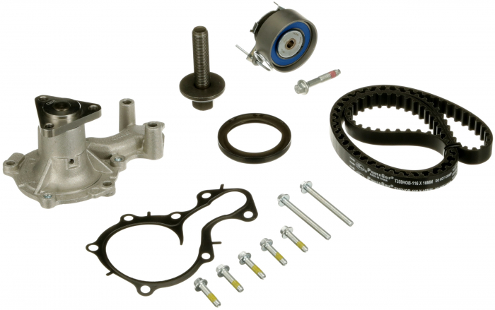 Set pompa apa + curea dintata potrivit FORD B-MAX, C-MAX II, ECOSPORT, FIESTA VI, FIESTA VII, FOCUS III, FOCUS III HATCHBACK, FOCUS III KOMBI, GRAND C-MAX, MONDEO V 1.0-2.0 02.12-