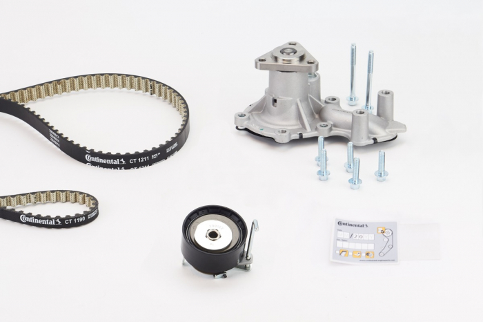 Set pompa apa + curea dintata potrivit FORD B-MAX, C-MAX II, ECOSPORT, FIESTA VI, FIESTA VII, FOCUS III, FOCUS III HATCHBACK, FOCUS III KOMBI, GRAND C-MAX, MONDEO V 1.0-2.0 02.12-