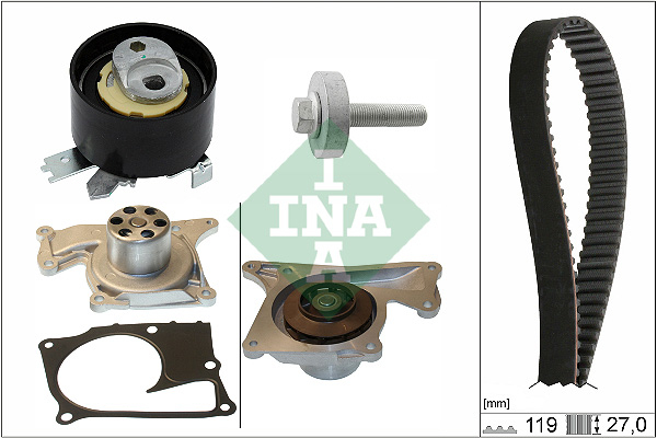 Set pompa apa + curea dintata potrivit MERCEDES A (V177), A (W177), B SPORTS TOURER (W247), CITAN (MPV), CITAN TOURER (W420), CITAN MINIVAN (W415), CITAN MINIVAN (W420) 1.0LPG-1.6D 10.12-