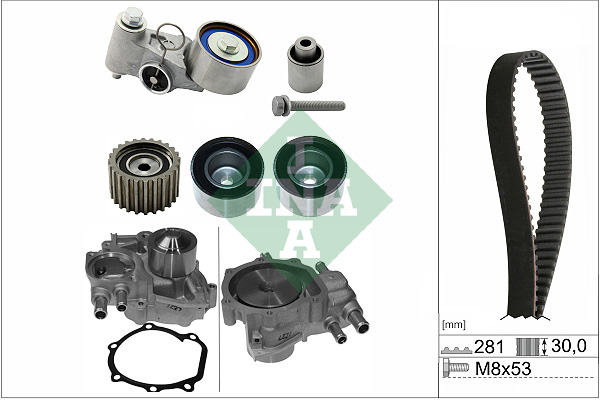 Set pompa apa + curea dintata potrivit SUBARU FORESTER, IMPREZA, LEGACY I 2.0 2.2 2.5 01.89-