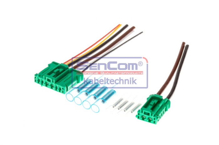 Set reparatie cabluri pentru ventilator suflant potrivit CITROEN; NISSAN; PEUGEOT potrivit CITROEN C2, C3 I, C3 II, C3 PLURIEL, C5 I 1.0-3.0 dupa 1995 - (100mm, numar pini: 2;6) [2]