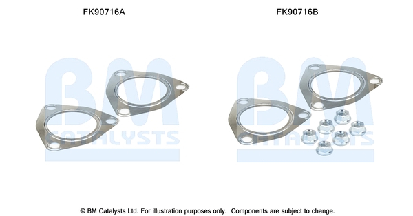 Set sistem esapament potrivit BMW 5 (E39) 2.0/2.5/2.8 1995-2003 (kit de montare) [2]