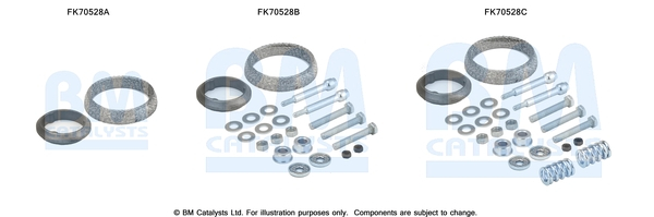 Set sistem esapament (kit de montare) potrivit FIAT DUCATO; PEUGEOT BOXER 2.0D 2.3D 2.8D 10.01-