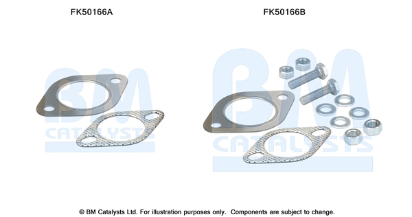Set sistem esapament potrivit HYUNDAI COUPE II; KIA CERATO I 1.6 2002-2009 (kit de montare) [2]