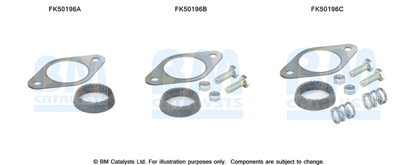 Set sistem esapament potrivit NISSAN PRIMERA 1.6/1.8 2002-2008 (kit de montare) [2]