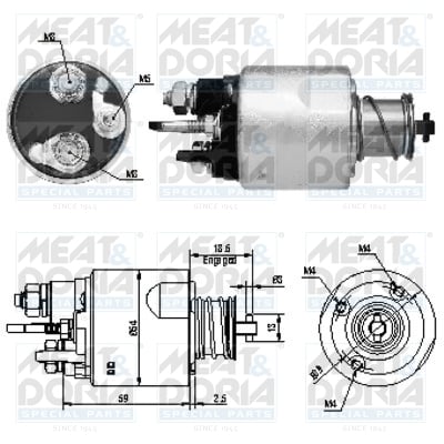 Solenoid electromotor (12V) potrivit DACIA LOGAN, LOGAN EXPRESS, LOGAN MCV; RENAULT CLIO II, CLIO III, GRAND SCENIC II, KANGOO, KANGOO EXPRESS, KANGOO II, LAGUNA III, LOGAN I 1.5D 12.02-