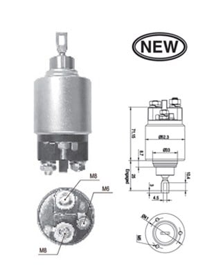 Solenoid electromotor (12V) potrivit MERCEDES A (W168) 1.7D 07.98-02.01