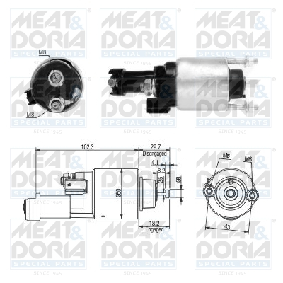 Solenoid electromotor potrivit HONDA ACCORD VIII, CIVIC VIII, CR-V III, FR-V 1.8 2.0 09.05-