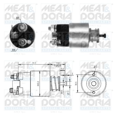 Solenoid electromotor potrivit HYUNDAI ACCENT II, ACCENT III, GETZ, MATRIX; KIA RIO, RIO II 1.3 1.4 1.6 06.01-