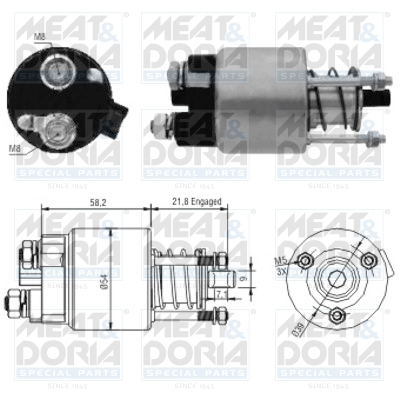 Solenoid electromotor potrivit TOYOTA AVENSIS, COROLLA, COROLLA VERSO, MR2 III 1.4 1.6 1.8 10.99-03.09