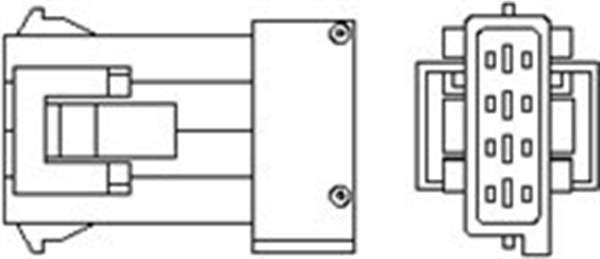 Sonda lambda potrivit CITROEN C5 I, C5 II; PEUGEOT 407 1.8/2.0/2.2 dupa 2001 - (numar de fire 4, 1860mm) [2]