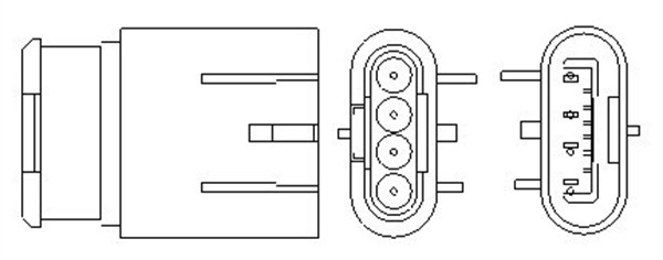 Sonda lambda (numar fire 4, 325mm) potrivit ABARTH PUNTO, PUNTO EVO; ALFA ROMEO GIULIETTA, GIULIETTA HATCHBACK, MITO; FIAT 500, 500 C, 500L, BRAVO II, GRANDE PUNTO, LINEA 0.9-2.5 09.03-