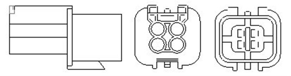 Sonda lambda (numar fire 4, 370mm) potrivit CHEVROLET AVEO KALOS, EPICA, REZZO, SPARK 1.0-2.5 05.03-