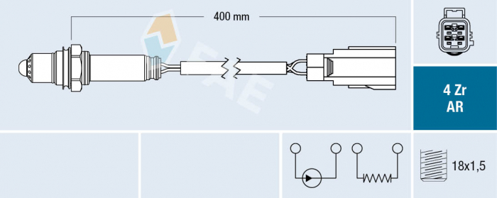Sonda Lambda (numar fire 4, 400mm) potrivit VOLVO S60 II, S80 II, S90 II, V40, V60 I, V70 III, V90 II, XC60 I, XC60 II, XC70 II, XC90 II 2.0D 09.13-12.22 [3]