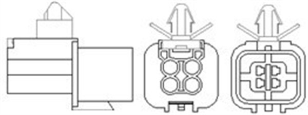 Sonda lambda (numar fire 4, 500mm) potrivit CHEVROLET AVEO KALOS, SPARK 1.0-1.2LPG 03.05-