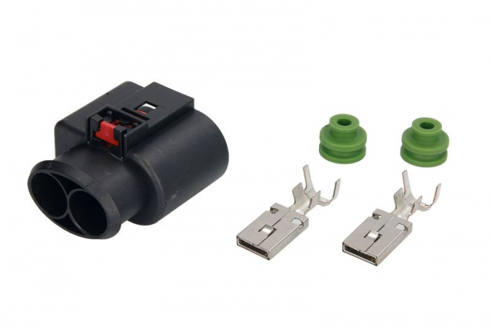 Stecher cu mufa metalica numar pini: 2, kit reparatie [2]