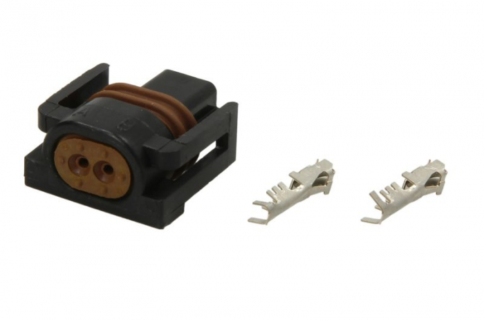 Stecher cu mufa metalica numar pini: 2, kit reparatie [2]